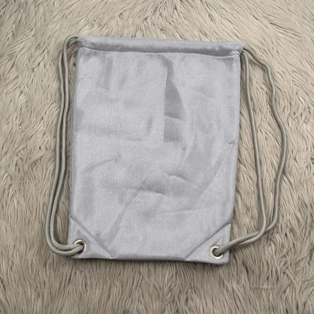 Nike Heritage Metallic Silver Mesh Drawstring Backpack Bag